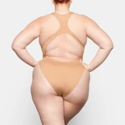 SWIM CUT OUT MONOKINI | OCHRE -SWIMwear Sale Store SKIMS SWIM SW MKN 0012 TB OCH 0015 BK