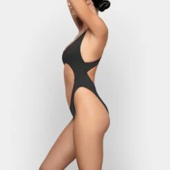 SWIM CUT OUT MONOKINI | ONYX -SWIMwear Sale Store SKIMS SWIM SW MKN 0012 TC ONX 0015 SD