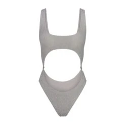 GLITTER SWIM MONOKINI | NICKEL