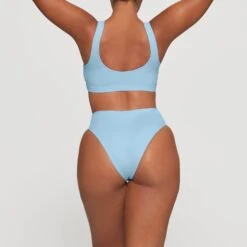 SWIM MID WAIST BOTTOMS | IRIS BLUE -SWIMwear Sale Store SKIMS SWIM SW MWB 0748 HA IRB 0009