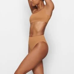 SWIM MID WAIST BOTTOMS | ALMOND -SWIMwear Sale Store SKIMS SWIM SW MWB 0748 MM ALM SD