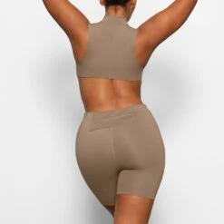 SKIMS SPORT SWIM MID THIGH SHORT | DESERT -SWIMwear Sale Store SKIMS SWIM SW MWS 0053 AA DES 0012 BK