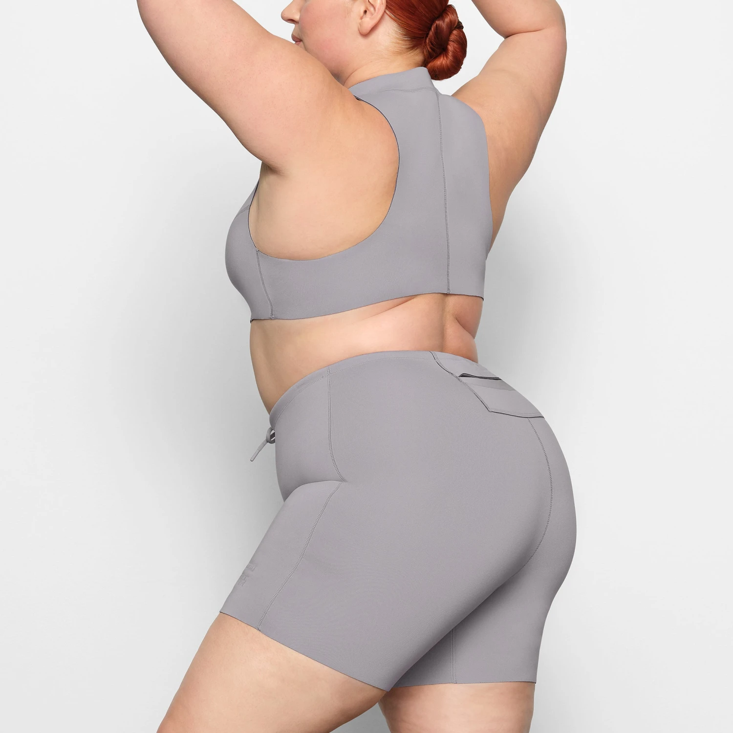 SKIMS SPORT SWIM MID THIGH SHORT | CHROME 5 SKIMS SPORT SWIM MID THIGH SHORT | CHROME - Image 3