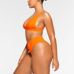 SWIM PLUNGE BIKINI TOP | ORANGE -SWIMwear Sale Store SKIMS SWIM SW PLG 0742 OA ORG 0007 SD