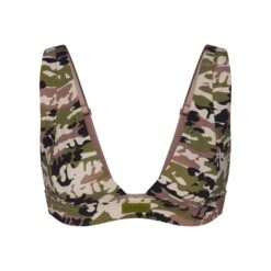SWIM PLUNGE BIKINI TOP | SKIMS CAMO