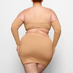 SWIM LONG SLEEVE BIKINI TOP | OCHRE -SWIMwear Sale Store SKIMS SWIM SW PLG 2791 CC OCH 0025 BK