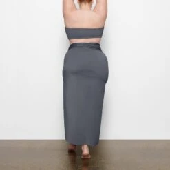 SWIM SARONG SKIRT | GUNMETAL -SWIMwear Sale Store SKIMS SWIM SW SKT 0016 MM GUN BK