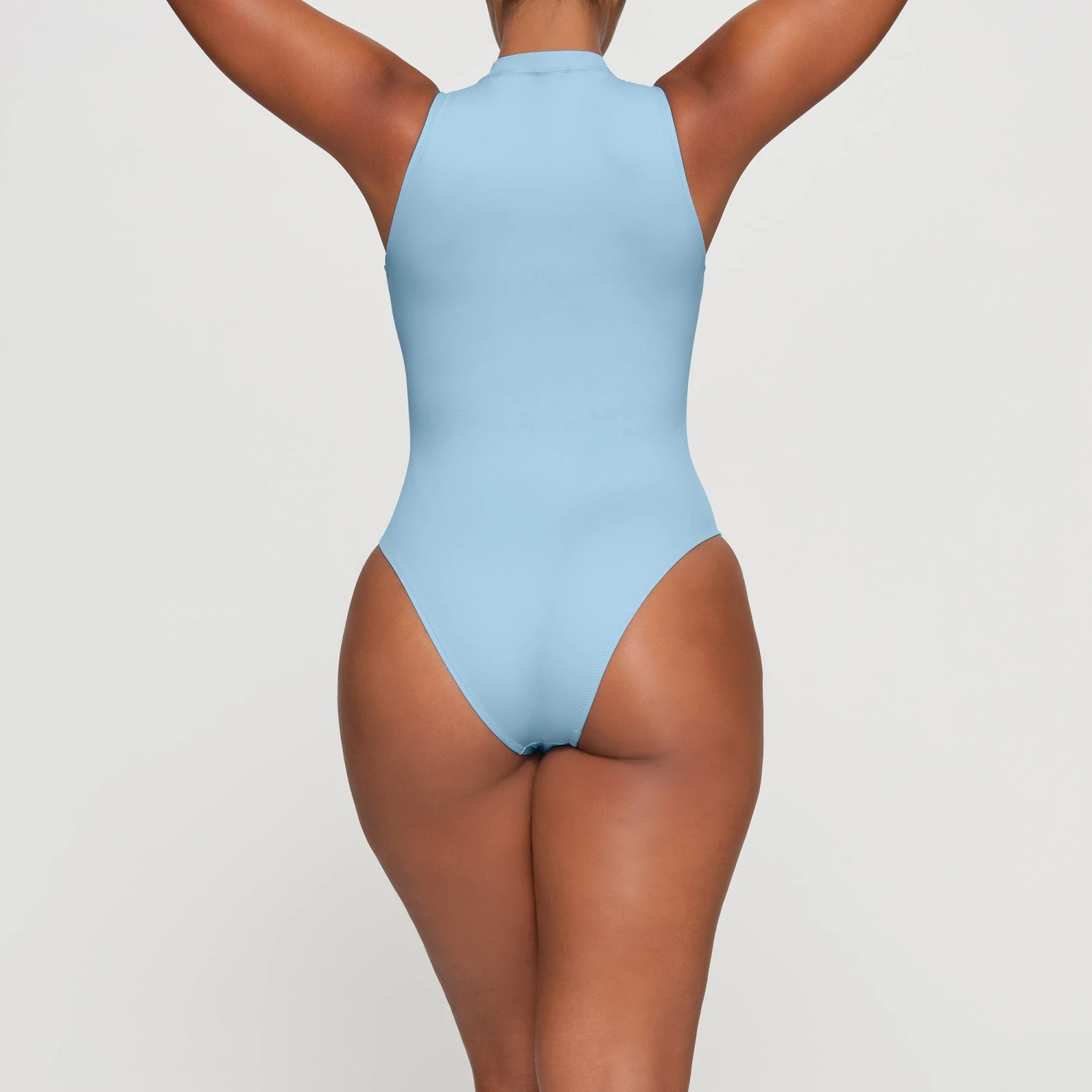 SWIM ZIP FRONT SLEEVELESS ONE PIECE | IRIS BLUE 6 SWIM ZIP FRONT SLEEVELESS ONE PIECE | IRIS BLUE - Image 4
