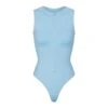 SWIM ZIP FRONT SLEEVELESS ONE PIECE | IRIS BLUE -SWIMwear Sale Store SKIMS SWIM SW SLO 0149 IRB