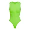 SWIM ZIP FRONT SLEEVELESS ONE PIECE | NEON GREEN -SWIMwear Sale Store SKIMS SWIM SW SLO 0149 NGE