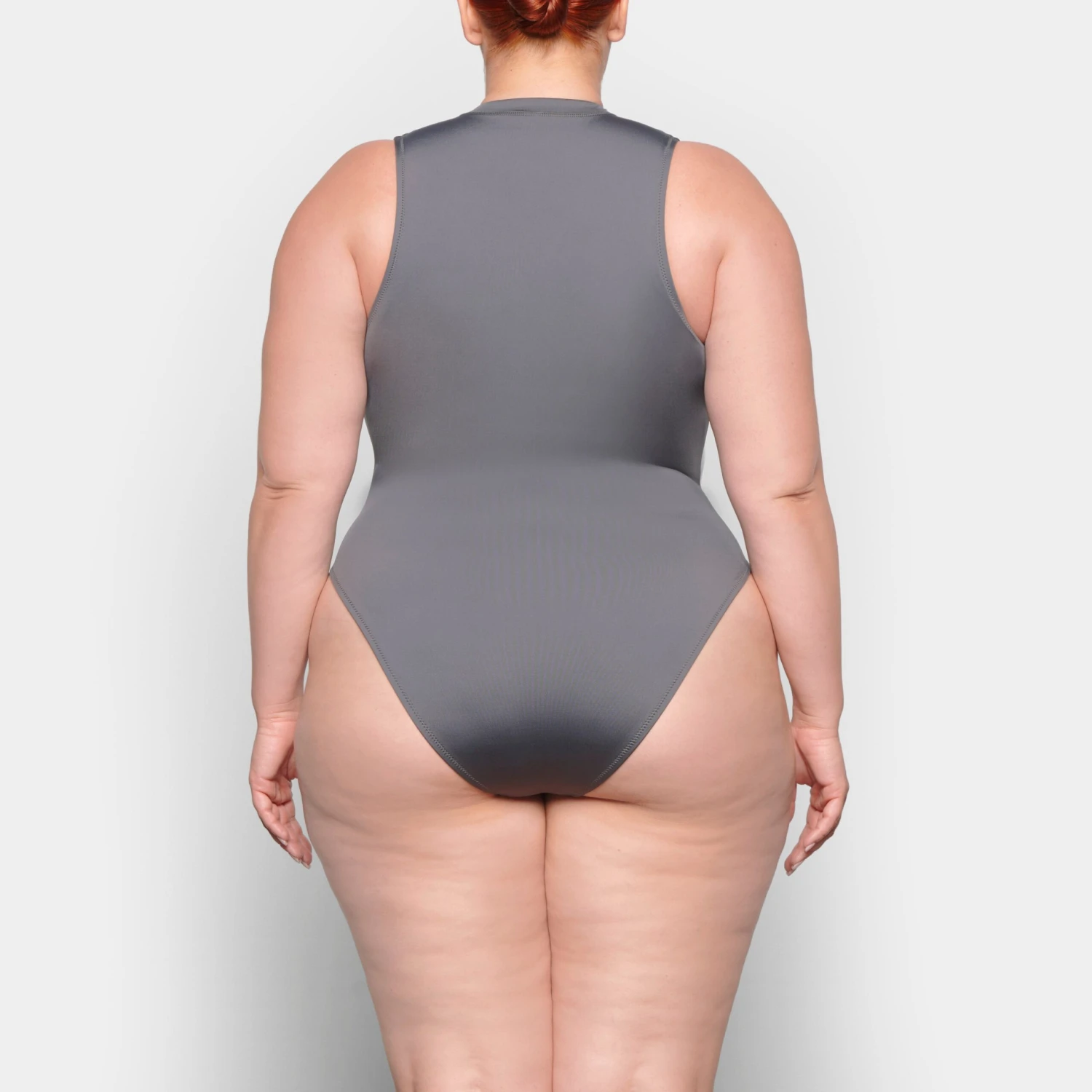 SWIM ZIP FRONT SLEEVELESS ONE PIECE | GUNMETAL 6 SWIM ZIP FRONT SLEEVELESS ONE PIECE | GUNMETAL - Image 4
