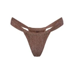 GLITTER SWIM RUCHED BIKINI TANGA | JASPER