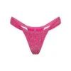 GLITTER SWIM RUCHED BIKINI TANGA | MAGENTA -SWIMwear Sale Store SKIMS SWIM SW TAN 0107 MAG