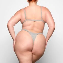 GLITTER SWIM RUCHED BIKINI TANGA | NICKEL -SWIMwear Sale Store SKIMS SWIM SW TAN 0107 NIC ZB 0017 BK x1 6b404ad8 6825 4a8b a7a3 951910bb0a72