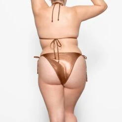 METALLIC SWIM DIPPED TIE BOTTOMS | PENNY -SWIMwear Sale Store SKIMS SWIM SW TBM 0067 EB PNY 0022