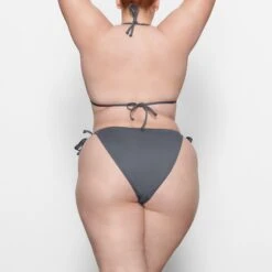 SWIM DIPPED TIE BOTTOMS | GUNMETAL -SWIMwear Sale Store SKIMS SWIM SW TBM 0797 MM GUN BK