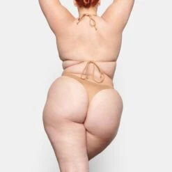 SWIM THONG | OCHRE -SWIMwear Sale Store SKIMS SWIM SW THG 0782 TB OCH 0016 BK