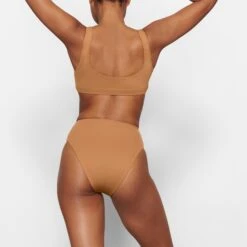 SWIM TANK BIKINI TOP | ALMOND -SWIMwear Sale Store SKIMS SWIM SW TNK 0743 MM ALM BK