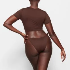 SWIM T-SHIRT | COCOA -SWIMwear Sale Store SKIMS SWIM SW TSH 0746 MK COA BK