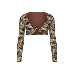 SWIM LONG SLEEVE UNDERWIRE TOP | SKIMS CAMO