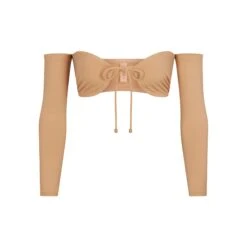 SWIM LONG SLEEVE BIKINI TOP | OCHRE