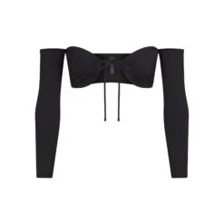 SWIM LONG SLEEVE BIKINI TOP | ONYX