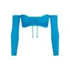SWIM LONG SLEEVE BIKINI TOP | TURQUOISE
