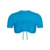 SWIM RUCHED T-SHIRT | TURQUOISE