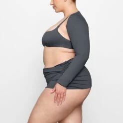 SHAPING SWIM SHRUG | GUNMETAL -SWIMwear Sale Store SKIMS SWIM TP SRG 2760 FC GUN 0008 SD x1 9d610566 f404 47e5 b4f3 47c8794ab35b