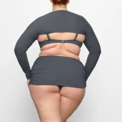 SHAPING SWIM SHRUG | GUNMETAL -SWIMwear Sale Store SKIMS SWIM TP SRG 2760 FC GUN 0012 BK x1 07ade1fc 850a 448a a209 0037897e196c