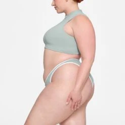 ZIP-UP SWIM MOCK NECK TOP | PACIFIC -SWIMwear Sale Store SKIMS SWIM TP TNK 3007 HC PAC 0013