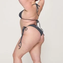 RHINESTONE TIE BIKINI BOTTOM | GUNMETAL -SWIMwear Sale Store SKIMS UNDERWEAR BB BRF 3184 GC GUN 0010