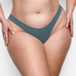 FITS EVERYBODY DIPPED FRONT THONG PACK | KYANITE -SWIMwear Sale Store SKIMS UNDERWEAR ST PCK 111 JF KYN 074 01
