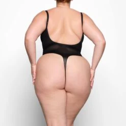 SHEER SCULPT THONG BODYSUIT | ONYX -SWIMwear Sale Store SKIMSSHAPEWEAR SH LBT 0248 YC ONX 0022